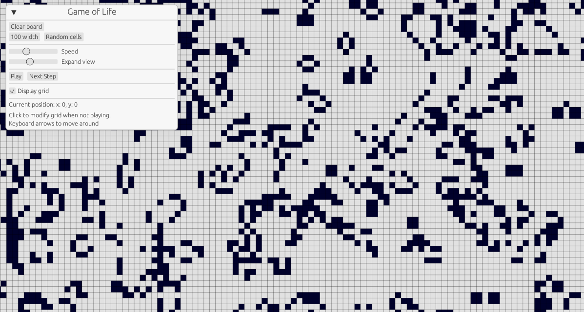 Interface graphique du Jeu de la Vie