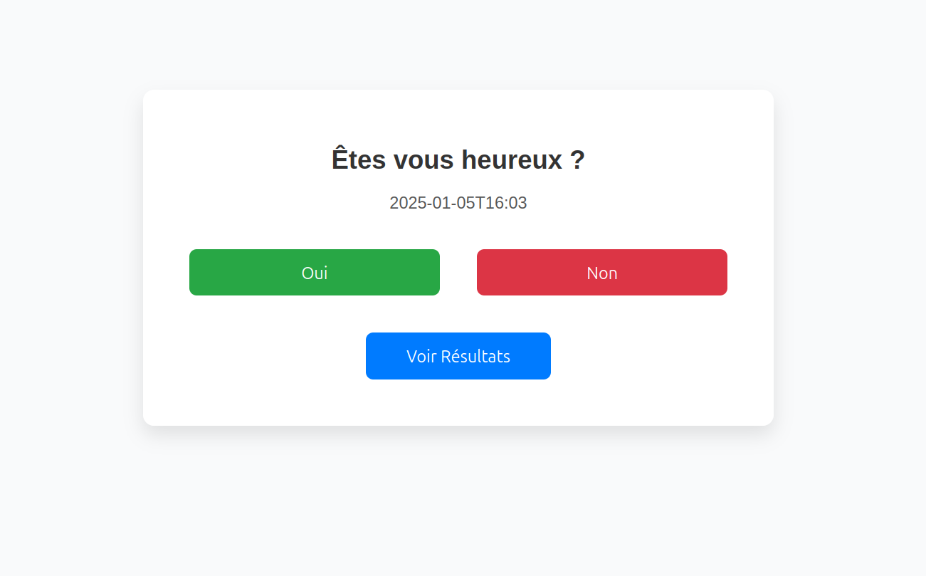 Interface de vote
